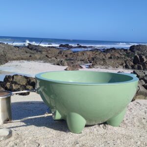 Green Tickle Tub on the beach