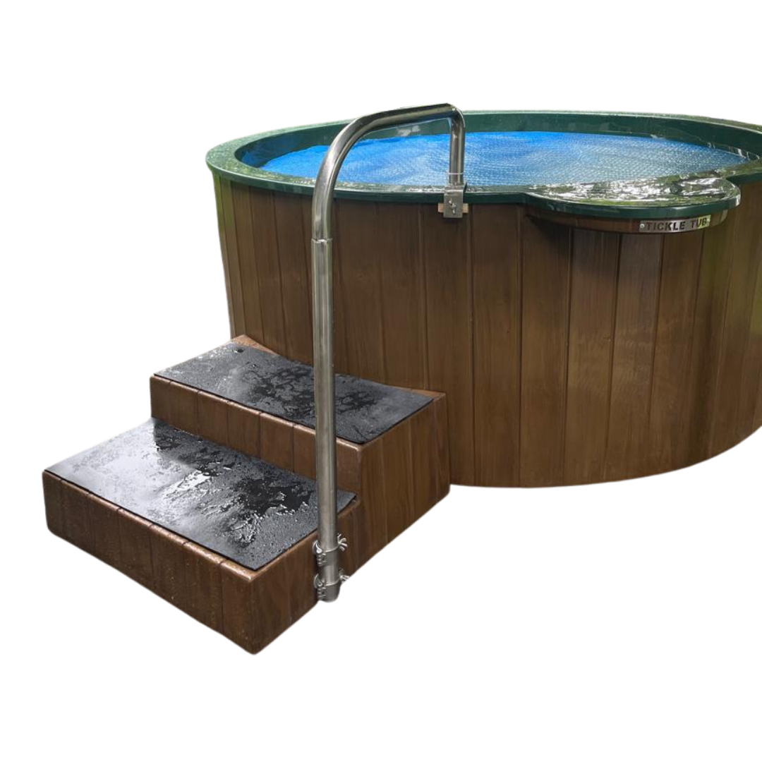 Wood Look Step with Rail